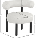 Bordeaux Contemporary Accent Chair with Curved Back Support and Stylish Iron Frame for Comfort