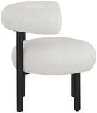 Bordeaux Contemporary Accent Chair with Curved Back Support and Stylish Iron Frame for Comfort