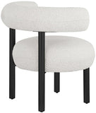 Bordeaux Contemporary Accent Chair with Curved Back Support and Stylish Iron Frame for Comfort