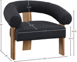 Winston Modern Accent Chair - Stylish Boucle Fabric Design with Solid Wood Legs for Any Room