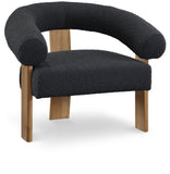 Winston Modern Accent Chair - Stylish Boucle Fabric Design with Solid Wood Legs for Any Room