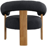 Winston Modern Accent Chair - Stylish Boucle Fabric Design with Solid Wood Legs for Any Room