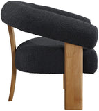 Winston Modern Accent Chair - Stylish Boucle Fabric Design with Solid Wood Legs for Any Room