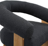 Winston Modern Accent Chair - Stylish Boucle Fabric Design with Solid Wood Legs for Any Room