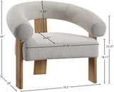 Winston Modern Accent Chair - Stylish Boucle Fabric Design with Solid Wood Legs for Any Room