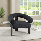 Winston Modern Accent Chair - Luxe Boucle Upholstery, Curved Back Design, Stylish Comfort for Any Room