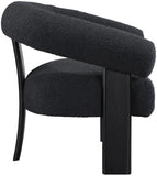 Winston Modern Accent Chair - Luxe Boucle Upholstery, Curved Back Design, Stylish Comfort for Any Room