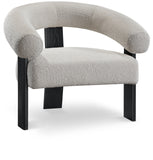 Winston Modern Accent Chair - Luxe Boucle Upholstery, Curved Back Design, Stylish Comfort for Any Room