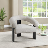 Winston Modern Accent Chair - Luxe Boucle Upholstery, Curved Back Design, Stylish Comfort for Any Room