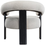 Winston Modern Accent Chair - Luxe Boucle Upholstery, Curved Back Design, Stylish Comfort for Any Room
