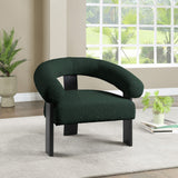 Winston Modern Accent Chair - Luxe Boucle Upholstery, Curved Back Design, Stylish Comfort for Any Room
