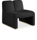 Alta Contemporary Accent Chair with Brushed Gold Legs and Solid Wood Frame for Stylish Living Spaces