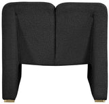 Alta Contemporary Accent Chair with Brushed Gold Legs and Solid Wood Frame for Stylish Living Spaces