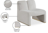 Alta Contemporary Accent Chair with Brushed Gold Legs and Solid Wood Frame for Stylish Living Spaces