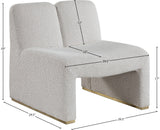 Alta Contemporary Accent Chair with Brushed Gold Legs and Solid Wood Frame for Stylish Living Spaces
