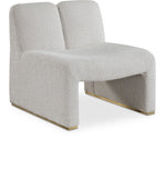 Alta Contemporary Accent Chair with Brushed Gold Legs and Solid Wood Frame for Stylish Living Spaces