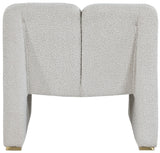 Alta Contemporary Accent Chair with Brushed Gold Legs and Solid Wood Frame for Stylish Living Spaces