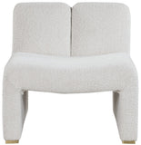 Alta Contemporary Accent Chair with Brushed Gold Legs and Solid Wood Frame for Stylish Living Spaces