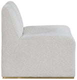 Alta Contemporary Accent Chair with Brushed Gold Legs and Solid Wood Frame for Stylish Living Spaces
