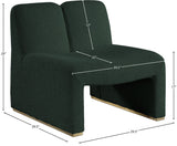 Alta Contemporary Accent Chair with Brushed Gold Legs and Solid Wood Frame for Stylish Living Spaces