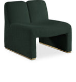 Alta Contemporary Accent Chair with Brushed Gold Legs and Solid Wood Frame for Stylish Living Spaces