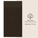 American Soft Linen 100% Cotton Turkish Towels for Bathroom, 4 Pack Bath Towel Set, Super Soft, Extra Large Bath Towels
