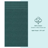 American Soft Linen 100% Cotton Turkish Towels for Bathroom, 4 Pack Bath Towel Set, Super Soft, Extra Large Bath Towels