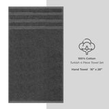 American Soft Linen 100% Cotton Turkish Towels, 4 Pack Hand Towel Set, Super Soft, Absorbent, Quick Dry Premium Towels