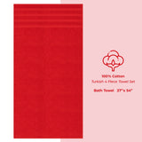 American Soft Linen 100% Cotton Turkish Towels for Bathroom, 4 Pack Bath Towel Set, Super Soft, Extra Large Bath Towels