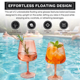 Floating Wine Glasses for Pool (18 Oz | Set of 2)