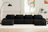 LAURENT 146" 4-Seater Sofa with 2 Ottomans