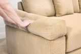 DESEO 138" Sectional Sofa with Ottoman