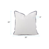 20 x 20 Outdoor Pillow with Dec Cord- Seascape Natural- Poly Insert