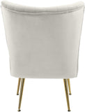 Tess Velvet Accent Chair - Chic Contemporary Design with Deep Channel Tufting and Gold Steel Legs