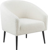Barlow Faux Sheepskin Accent Chair - Luxurious Comfort with Contemporary Design and Gold Legs