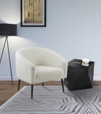 Barlow Faux Sheepskin Accent Chair - Luxurious Comfort with Contemporary Design and Gold Legs