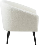 Barlow Faux Sheepskin Accent Chair - Luxurious Comfort with Contemporary Design and Gold Legs