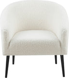 Barlow Faux Sheepskin Accent Chair - Luxurious Comfort with Contemporary Design and Gold Legs
