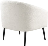 Barlow Faux Sheepskin Accent Chair - Luxurious Comfort with Contemporary Design and Gold Legs