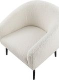Barlow Faux Sheepskin Accent Chair - Luxurious Comfort with Contemporary Design and Gold Legs