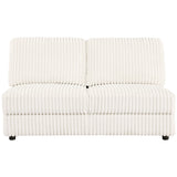 Emberson Upholstered Armless Loveseat Ivory