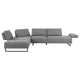 Arden Upholstered Sectional Sofa with Adjustable Back Taupe