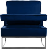 Noah Velvet Accent Chair – Luxurious Contemporary Design with Plush Comfort and Sturdy Iron Legs