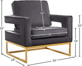 Noah Velvet Accent Chair – Luxurious Contemporary Design with Plush Comfort and Sturdy Iron Legs