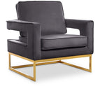 Noah Velvet Accent Chair – Luxurious Contemporary Design with Plush Comfort and Sturdy Iron Legs