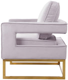 Noah Velvet Accent Chair – Luxurious Contemporary Design with Plush Comfort and Sturdy Iron Legs