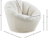 Dream Faux Sheepskin Fur Swivel Accent Chair - Contemporary Comfort with Inviting Softness & Style