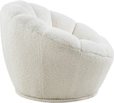 Dream Faux Sheepskin Fur Swivel Accent Chair - Contemporary Comfort with Inviting Softness & Style