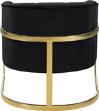 Carter Contemporary Velvet Accent Chair with Gold Stainless Steel Legs for Elegant Home Decor