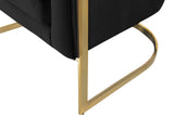 Carter Contemporary Velvet Accent Chair with Gold Stainless Steel Legs for Elegant Home Decor